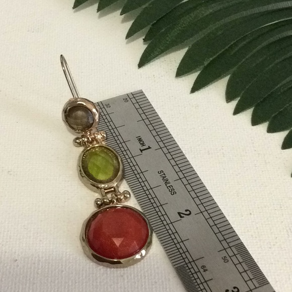 3 Bead Dangle Earrings - Picture 6 of 6